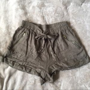 Camo green shorts